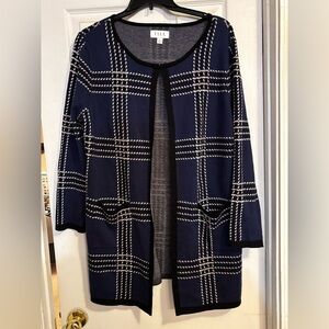 Plaid cardigan with pockets